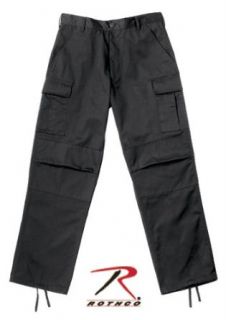 Fatigue Pants Black Relaxed Fit Clothing