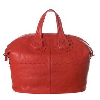 Givenchy Nightingale Medium Red Leather Satchel