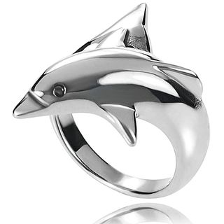 Tressa Sterling Silver Dolphin Ring