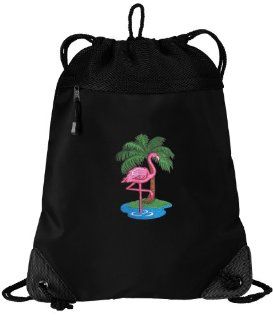 FLAMINGO Drawstring Bag String Backpack Pink Flamingos