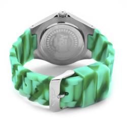 Invicta Womens Angel Silver Dial Multi Green Rubber Watch