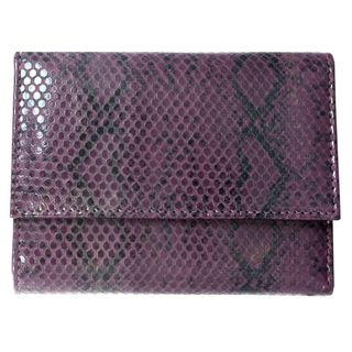 Brandio Womens Purple Snake Print Leather Wallet
