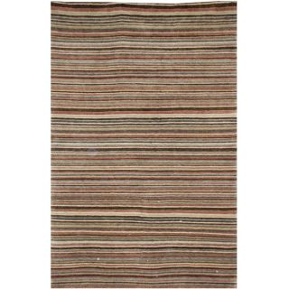 Hand knotted Maputo 39 Striped Wool Rug (6 x 9)