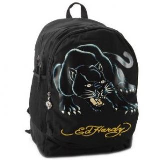 Ed Hardy Bruce Panther Backpack  Black One Size: Clothing