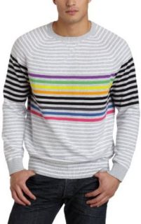 French Connection Mens Rainbow Cotton Pullover Sweater