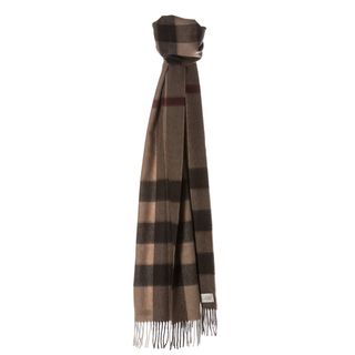 Burberry Smoked Trench Half Mega Check Cashmere Scarf