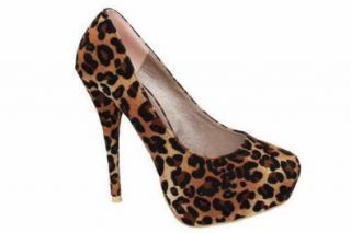 Womens Platform Leopard Pumps High Heels Shoes 10 Shoes