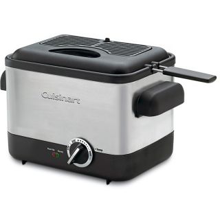 Cuisinart CDF 100 Compact Brushed Stainless Steel Deep Fryer