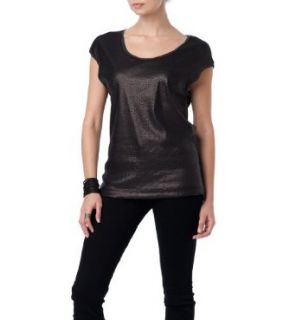 Michael Stars Muscle Sleeve Sequin Front Tee, One Size