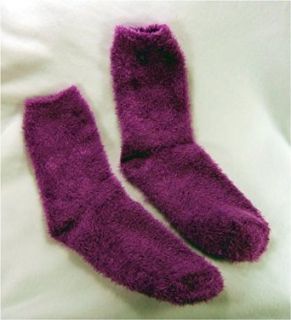 Light Purple Fuzzy Socks: Clothing