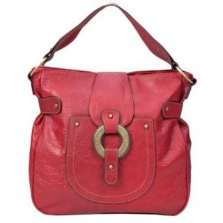 Valentino Red Brass Ring Hobo Shoulder Handbag Clothing