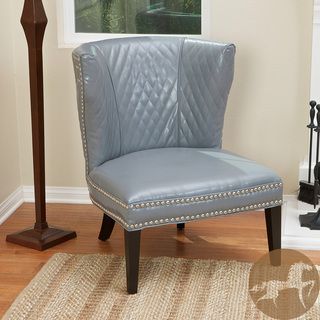 Christopher Knight Home Tessa Grey Quilted Leather Chair