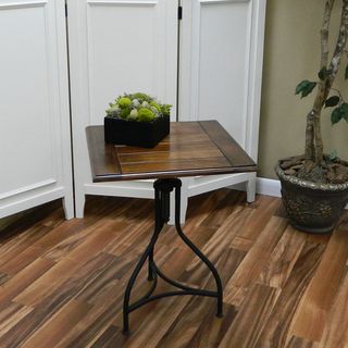 Morgan Chestnut/ Black Adjustable End Table