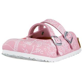 made of Birko Flor in Valentines Day Pink with a narrow insole Shoes