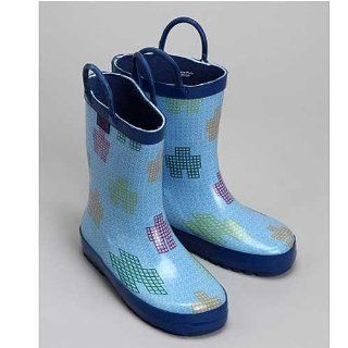Toddler Little Boys Blue Robot Rain Boots 5 2: Pluie Pluie: Shoes