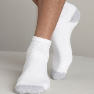 Gildan Mens Ankle Socks, White, Size 10   13 Clothing