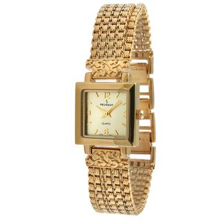 Peugeot Womens Antique Five Strand Goldtone Chain Watch