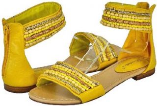 Breckelles Echo 14 Yellow Women Flat Sandals Shoes