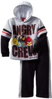 Angry Birds Boys 2 7 Posse 2 Piece Hoodie Set, Grey, 7