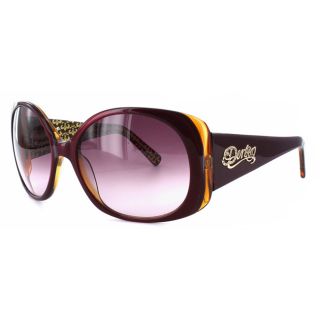 Dereon Womens DSC106 Burgundy/Brown Crystal Fashion Sunglasses