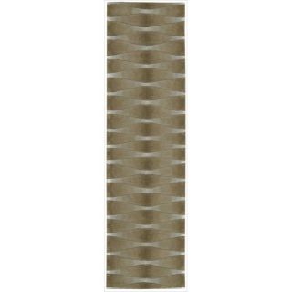 Hand tufted Moda Brown Geometric Rug (23 x 8) See Price in Cart