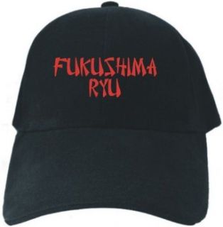 Caps Black Embroidery  Fukushima Ryu Oriental Style