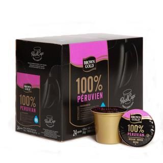 Brown Gold 100 percent Peruvian Premium Coffee K Cups (Pack of 96
