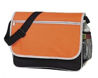Poly Briefcase Messenger Book Bag, Orange by BAGS FOR