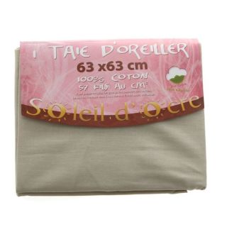 Taie doreiller SOLEIL DOCRE 63x63cm SABLE   Achat / Vente TAIE D