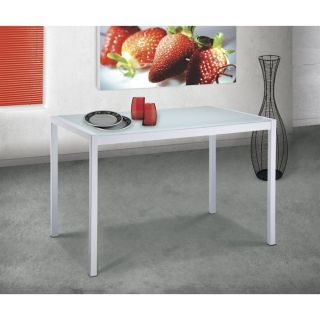 Table MONA 110cm blanche   Achat / Vente TABLE A MANGER Table MONA