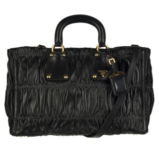 Prada Black Nappa Leather Tote Bag