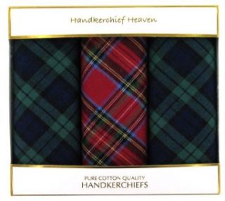 Cotton Mens Handkerchiefs (HH101)   Box Of 3 Different