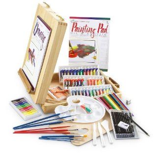 102   Pc. Royal Brush Wooden Easel and Art Set: Sports