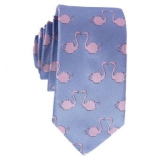 Flamingo T Silk Tie by Emma Ashford Clothing