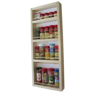 WG Wood Products Solid Wood Surface Mounted Kitchen Spice Rack Today