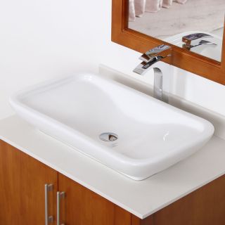Elite White Ceramic Square Bathroom Sink Today $249.50