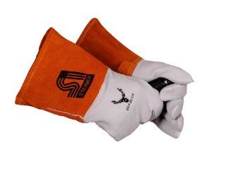 Steiner 02275L MIG Gloves, Soft Buck Gray Split Deerskin Foam Lined