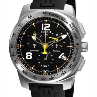 Tissot Mens T Sport PRS 330 Black Face Chronograph Watch