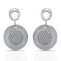 Sterling Silver 2/5ct TDW White Diamond Circle Earrings (JK, I2 I3)