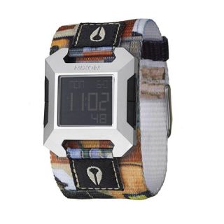 Nixon Mens The Block Stainless Steel, Fabric Digital Quartz Watch