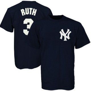 MLB Majestic New York Yankees #3 Babe Ruth Youth Navy Blue Cooperstown