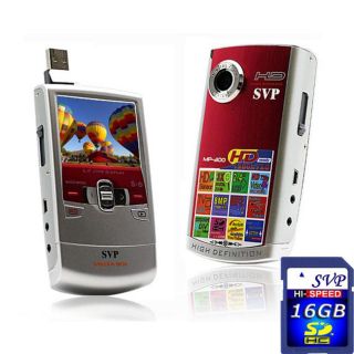 SVP 00 Red HD Camcorder with 16GB SDHC Memory Card