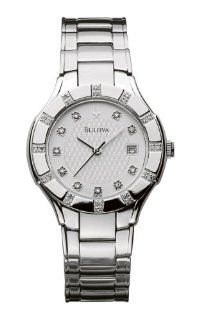 Bulova Womens 96R111 Diamond Accented Date Watch: Watches: