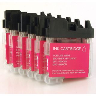 Brother LC 61 Magenta Inkjet Cartridges (Pack of 6)