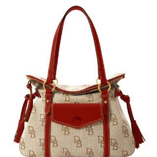 Dooney & Bourke Signature Jacquard The Smith Bag, Brown/Red by Dooney