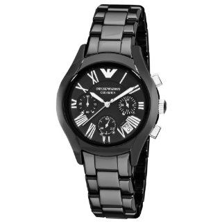 Emporio Armani Womens AR1401 Ceramic Black Chronograph Dial Watch