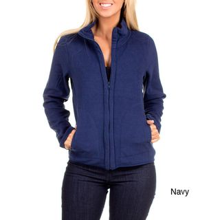 Stanzino Womens Zip Up Basic Fleece Jacket