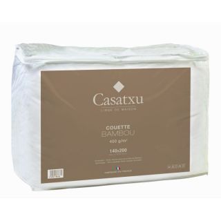 CASATXU Couette Bambou 140 x 200 cm   Coloris  Blanc   Type de fibre