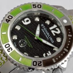 Stuhrling Original Green Midsize Regatta Valiant Diver Watch