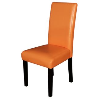 Villa Faux Leather Sunrise Orange Dining Chairs (Set of 2)